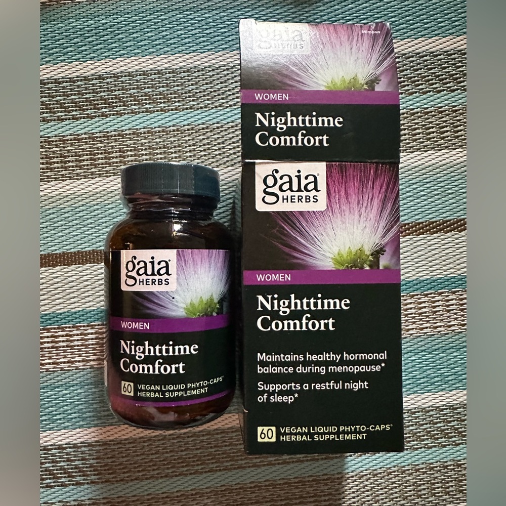 New GAIA Nighttime Comfort for Women, 60 Vegan Liquid Sealed In The Box